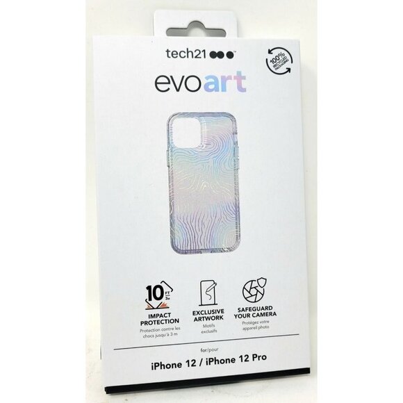 Tech21 EvoArt Series Case for Apple iPhone 12 / iPhone 12 Pro, Fingerprint - Picture 1 of 3